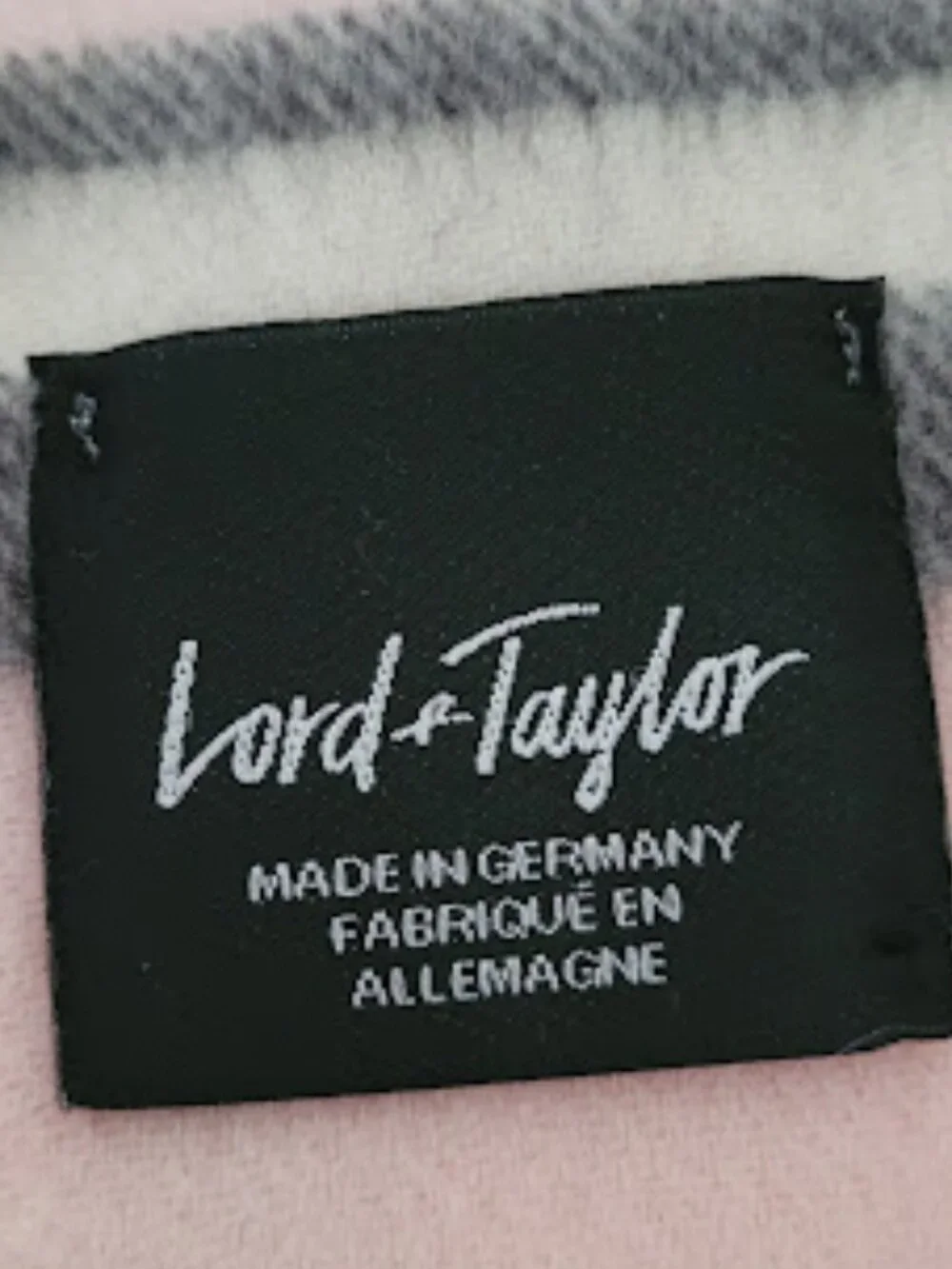 Lord &Taylor Pink & Black Scarf